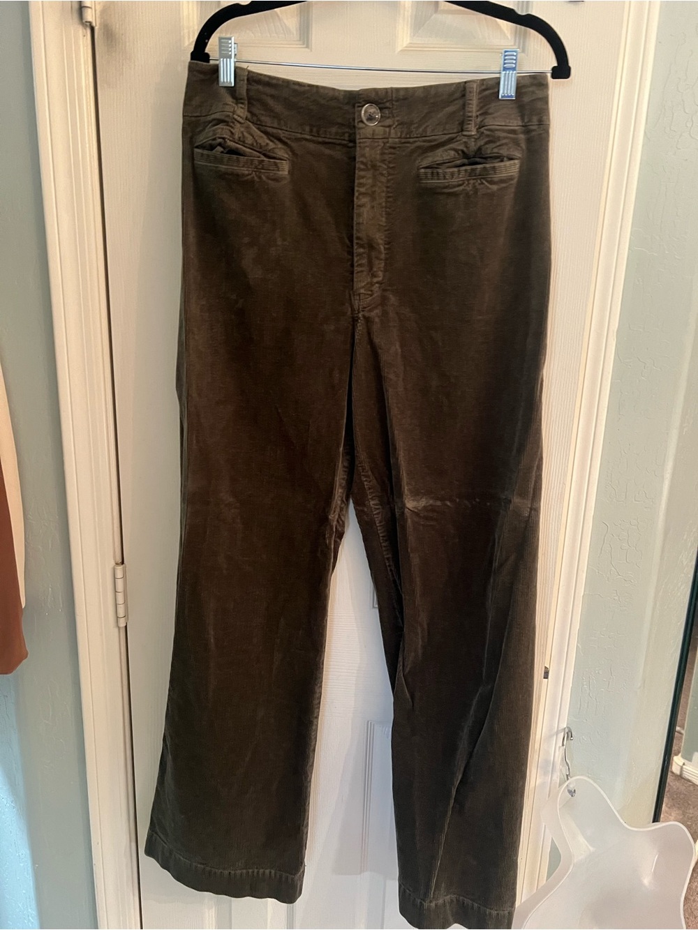 Maeve the Colette green corduroy wide leg pants 32